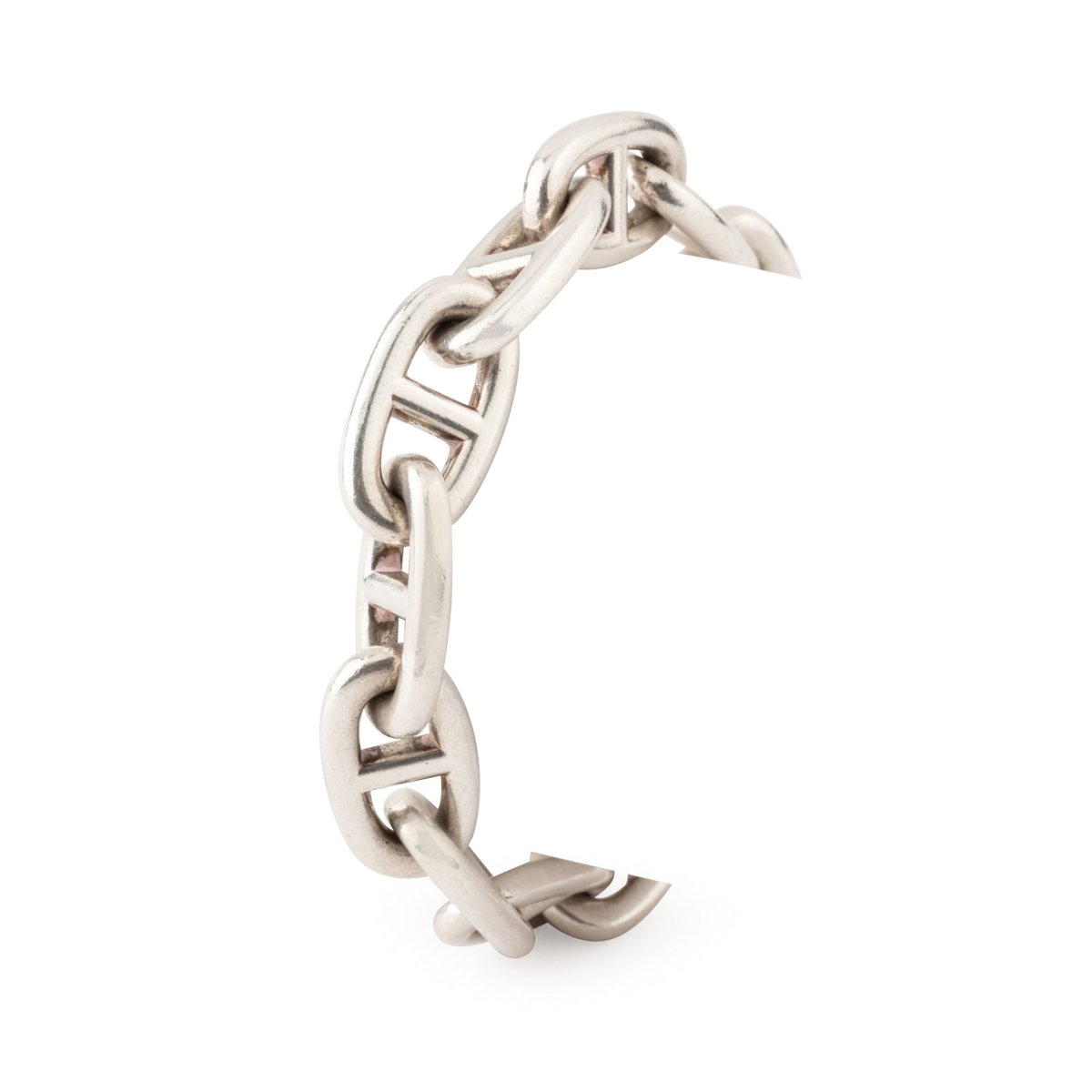 Bracelet HERMÈS "Chaine d'ancre" en argent - Castafiore