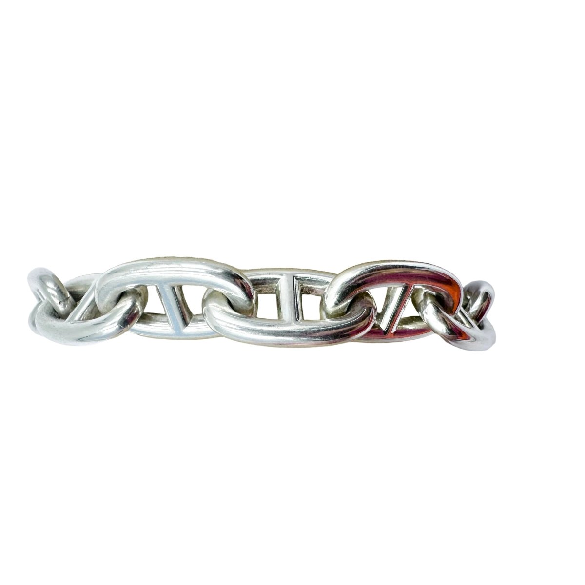 Bracelet HERMÈS "Chaîne d'ancre" en argent - Castafiore