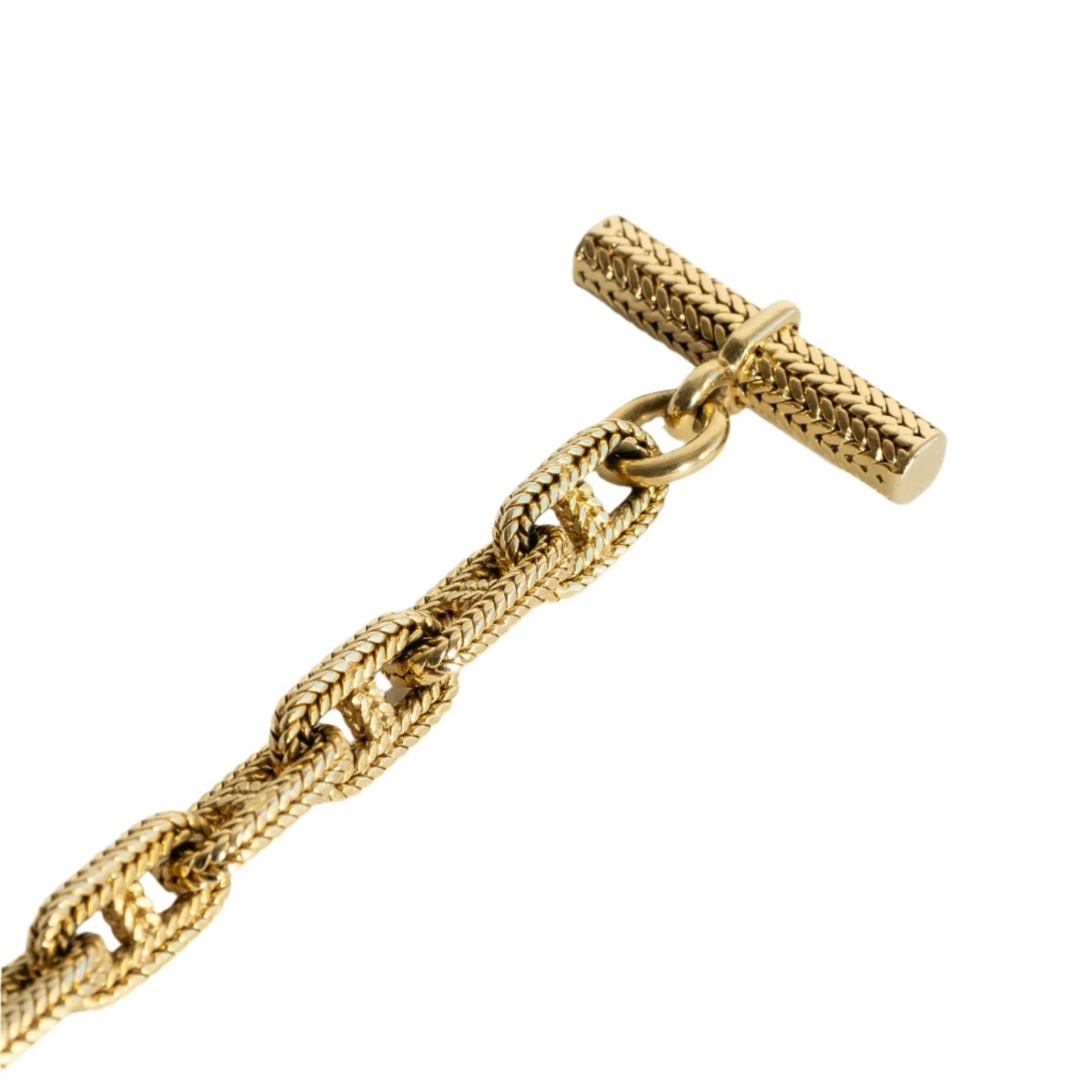 Bracelet HERMES Chaîne d'ancre or jaune par Georges Lenfant - Castafiore