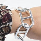 Bracelet HERMÈS "Chaîne d'Ancre XL" en argent - Castafiore