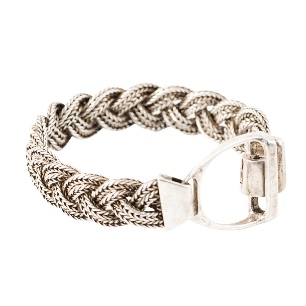 Bracelet HERMÈS "Étrier" en argent - Castafiore