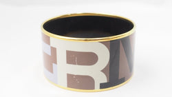 Bracelet Hermès manchette en émail multicolore - Castafiore