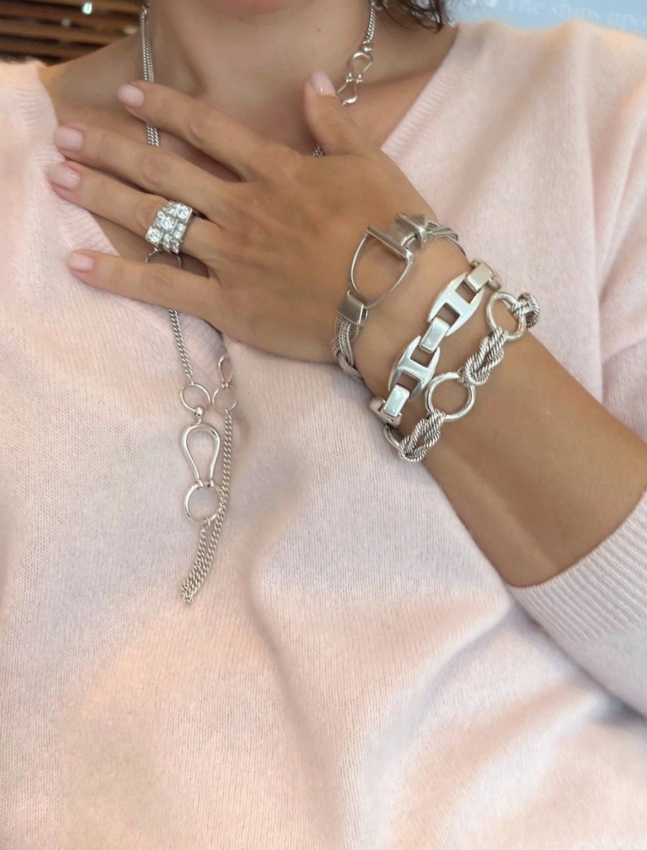 Bracelet Hermès modèle Etrier en argent - Castafiore