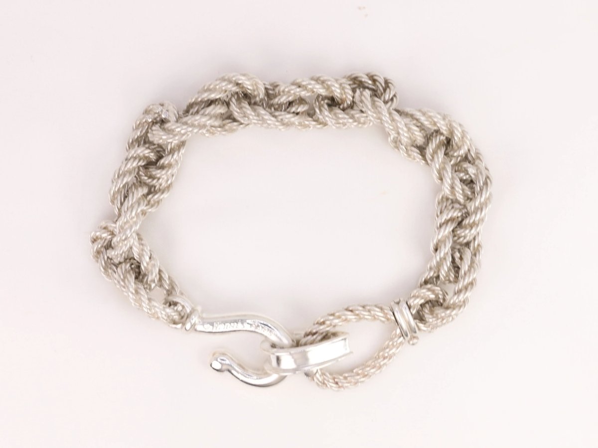 Bracelet Hermès vintage en argent par Gaëtan de Percin - Castafiore