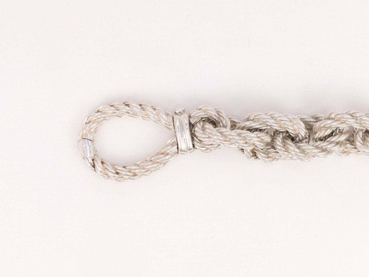 Bracelet Hermès vintage en argent par Gaëtan de Percin - Castafiore