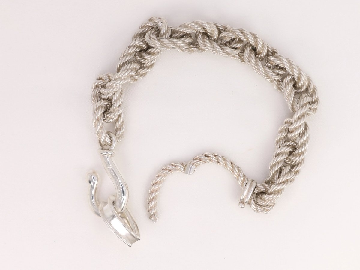 Bracelet Hermès vintage en argent par Gaëtan de Percin - Castafiore
