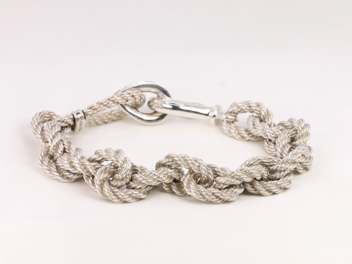 Bracelet Hermès vintage en argent par Gaëtan de Percin - Castafiore