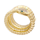 Bracelet ILLARIO, "Serpent", en Or jaune, Diamant et Emeraude - Castafiore