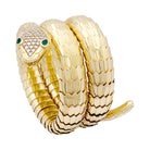 Bracelet ILLARIO, "Serpent", en Or jaune, Diamant et Emeraude - Castafiore