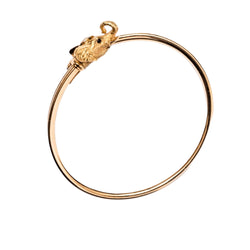 Bracelet JEAN ET PIERRE BELLIN Éléphant double jonc ouvert en or jaune, saphir, onyx et diamants - Castafiore