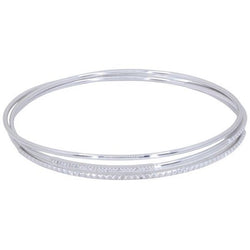 Bracelet Jonc ARTHUS BERTRAND en or blanc et diamant - Castafiore