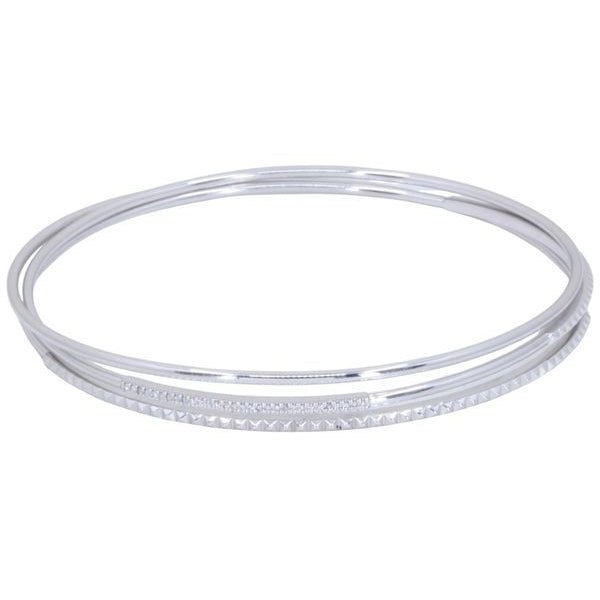 Bracelet Jonc ARTHUS BERTRAND en or blanc et diamant - Castafiore