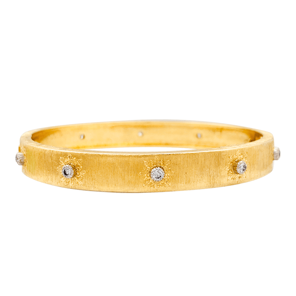 Bracelet Buccellati "Macri Classica", two gold tones and diamonds.