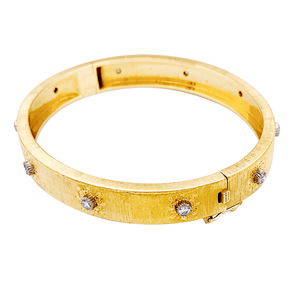Bracelet Buccellati "Macri Classica", two gold tones and diamonds.