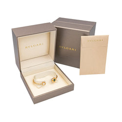 Bracelet Jonc BULGARI "BVLGARI BVLGARI" en or rose, malachite, nacre et onyx - Castafiore