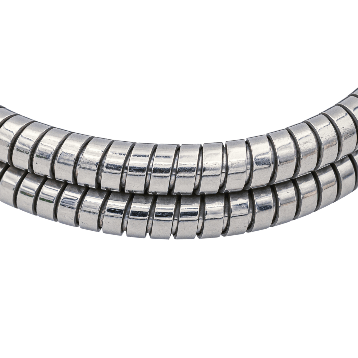 Bracelet Jonc BULGARI en or jaune et acier - Castafiore