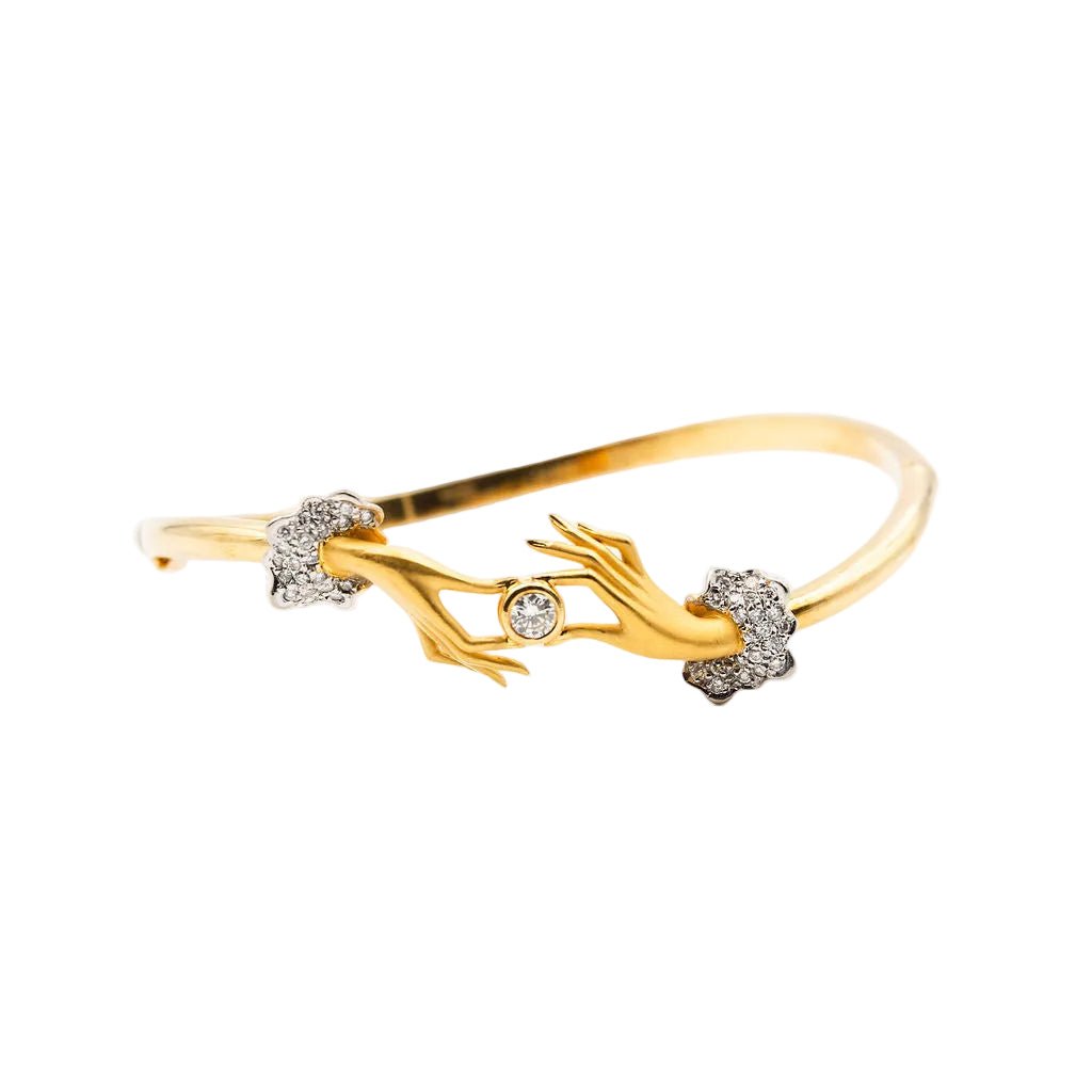 Bracelet Jonc CARRERA Y CARRERA "Bonadea" en or jaune et diamants - Castafiore