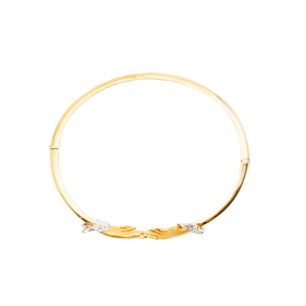 Bracelet Jonc CARRERA Y CARRERA "Bonadea" en or jaune et diamants - Castafiore