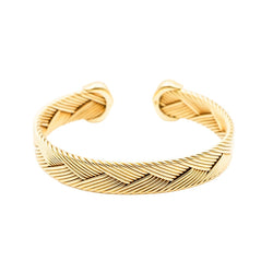 Bracelet Jonc CARTIER "Double C" en or jaune - Castafiore