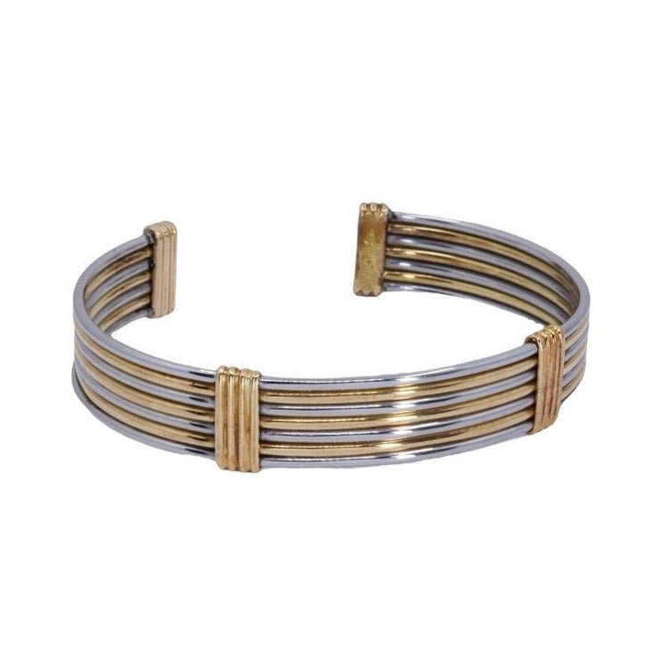 Bracelet Jonc CARTIER en or jaune et acier - Castafiore