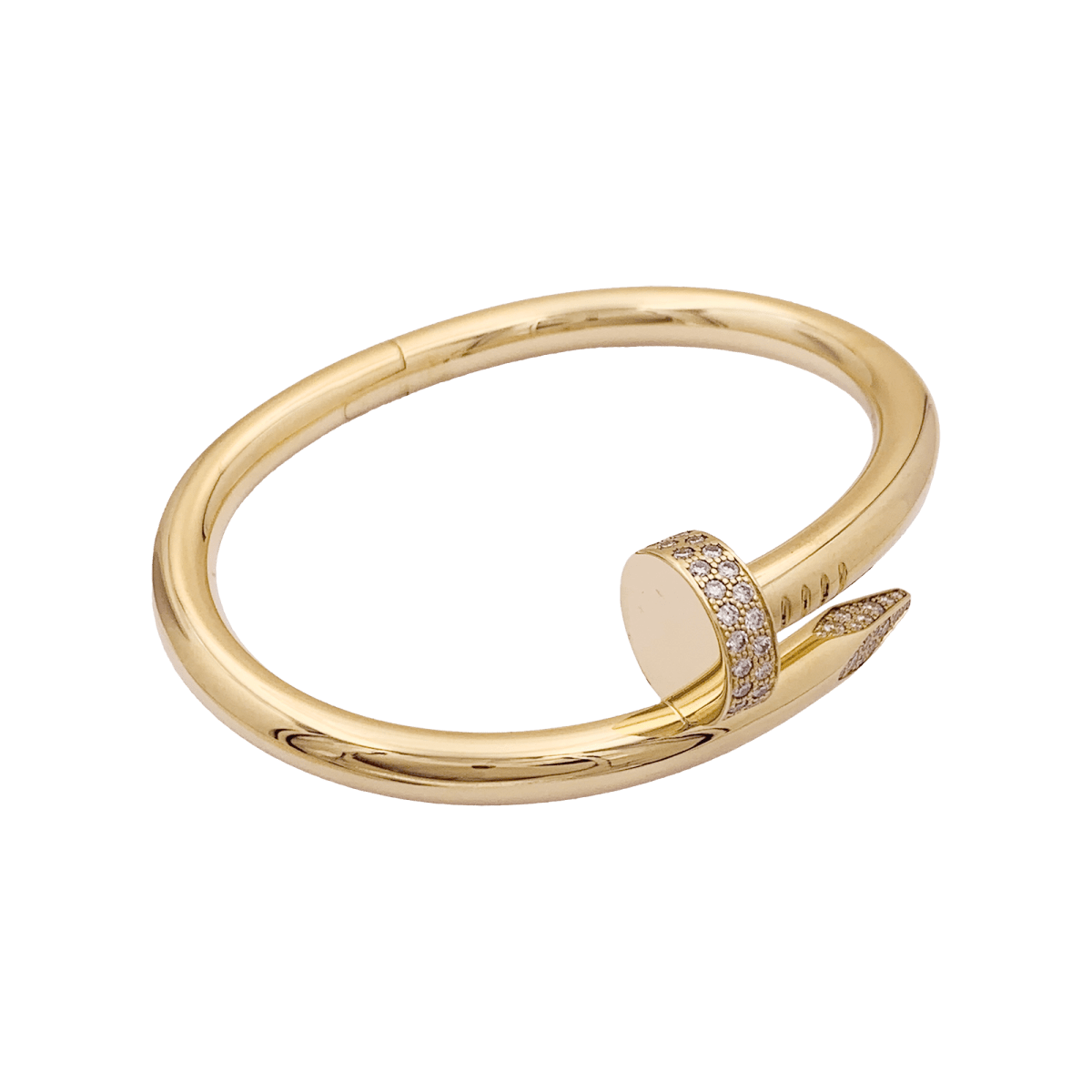 Bracelet Jonc CARTIER "Juste un Clou" en or jaune et diamants - Castafiore
