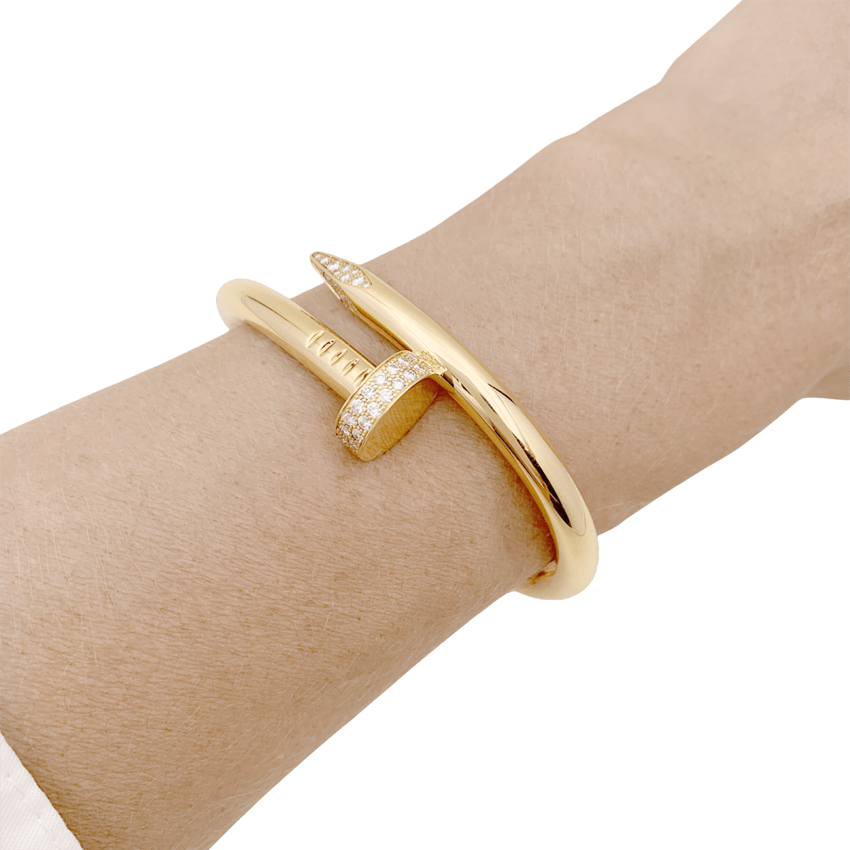 Bracelet Jonc CARTIER "Juste un Clou" en or jaune et diamants - Castafiore