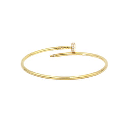 Bracelet CARTIER "Juste un Clou" wedding band in yellow gold and diamonds - Castafiore