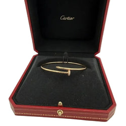 Bracelet Jonc CARTIER "Juste un clou" PM en or rose et diamants - Castafiore