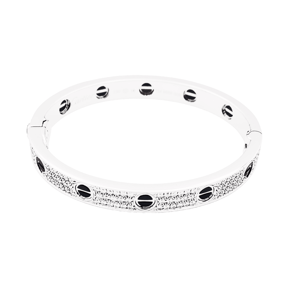 Bracelet Cartier, "Love", white gold and diamonds.