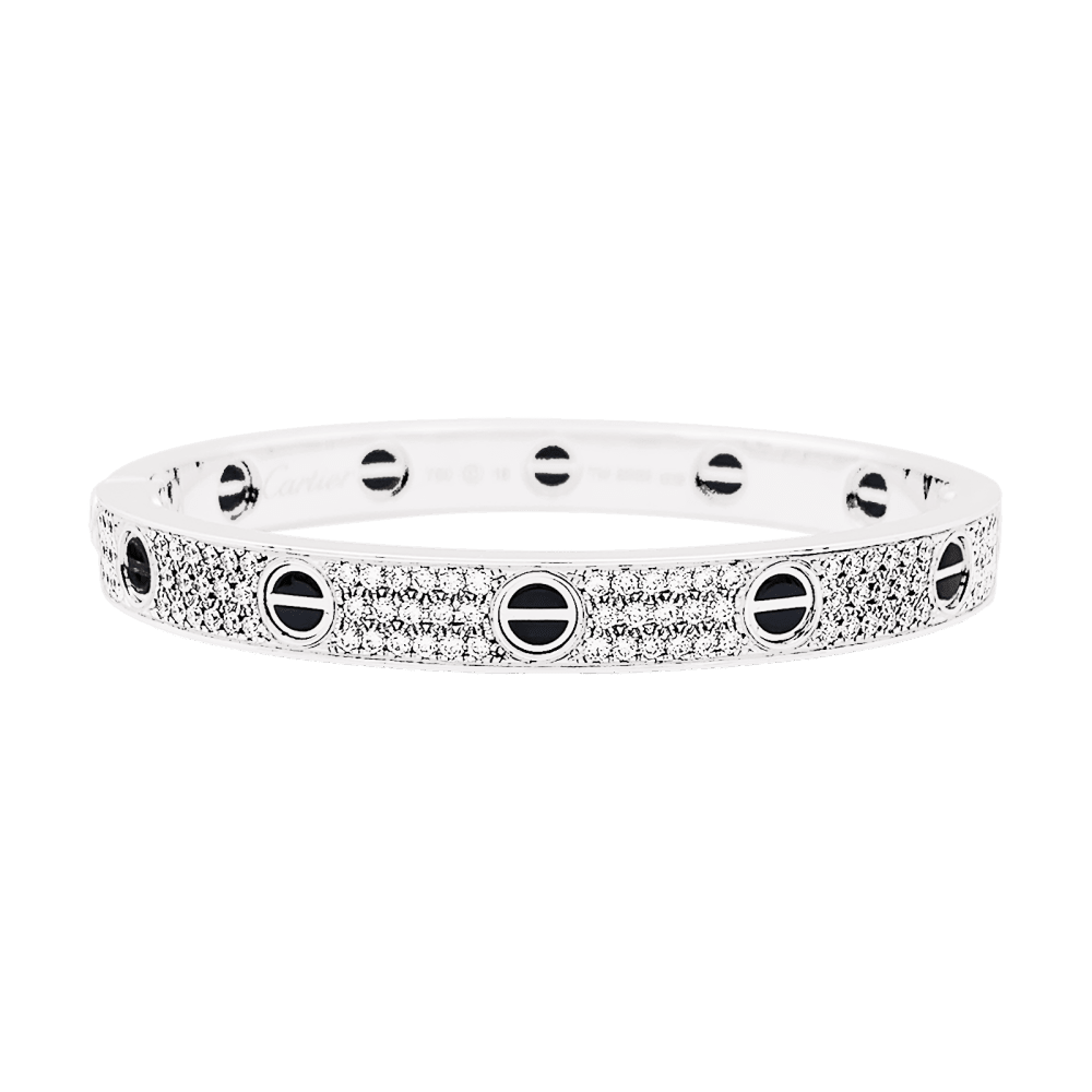 Bracelet Cartier, "Love", white gold and diamonds.