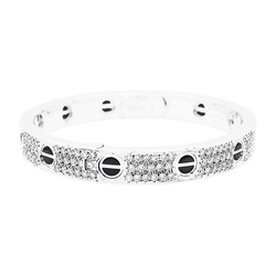 Bracelet Cartier, "Love", white gold and diamonds.