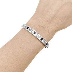 Bracelet Cartier, "Love", white gold, diamonds and ceramic.