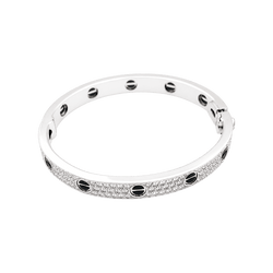 Bracelet Cartier, "Love", white gold, diamonds and ceramic.