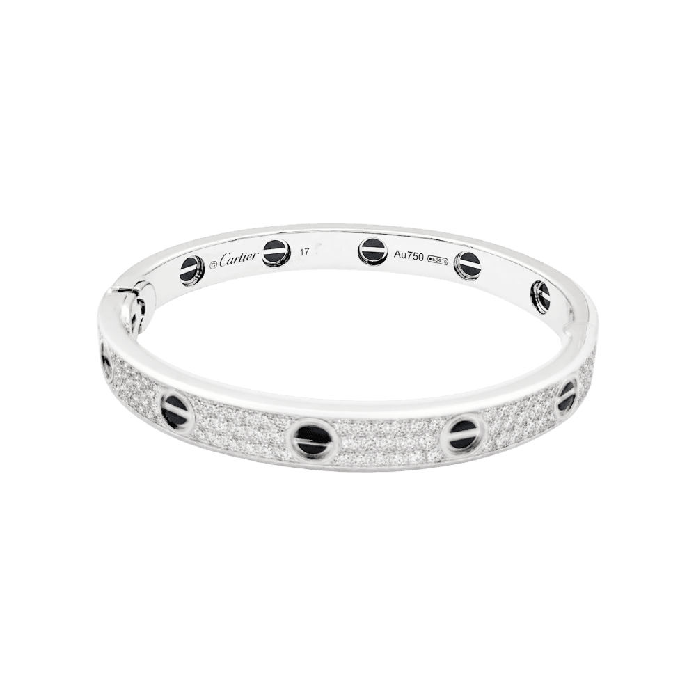 Bracelet Cartier, "Love", white gold, diamonds and ceramic.