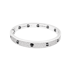 Bracelet Cartier, "Love", white gold, diamonds and ceramic.