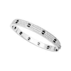 Bracelet Cartier, "Love", white gold, diamonds and ceramic.