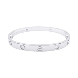 Bracelet Jonc CARTIER "Love" en or blanc et diamants - Castafiore