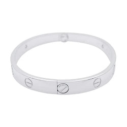 Bracelet Jonc CARTIER "Love" en or blanc et diamants - Castafiore