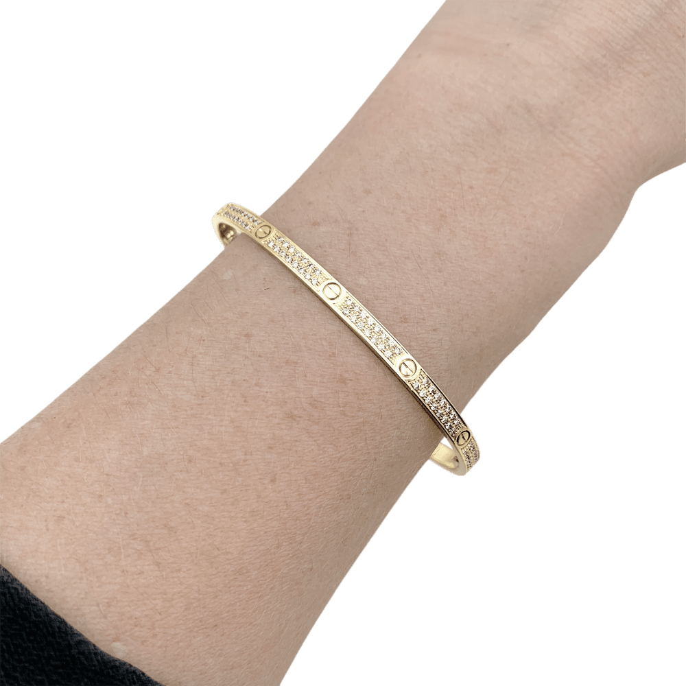 Bracelet CARTIER, "Love", yellow gold, diamonds.