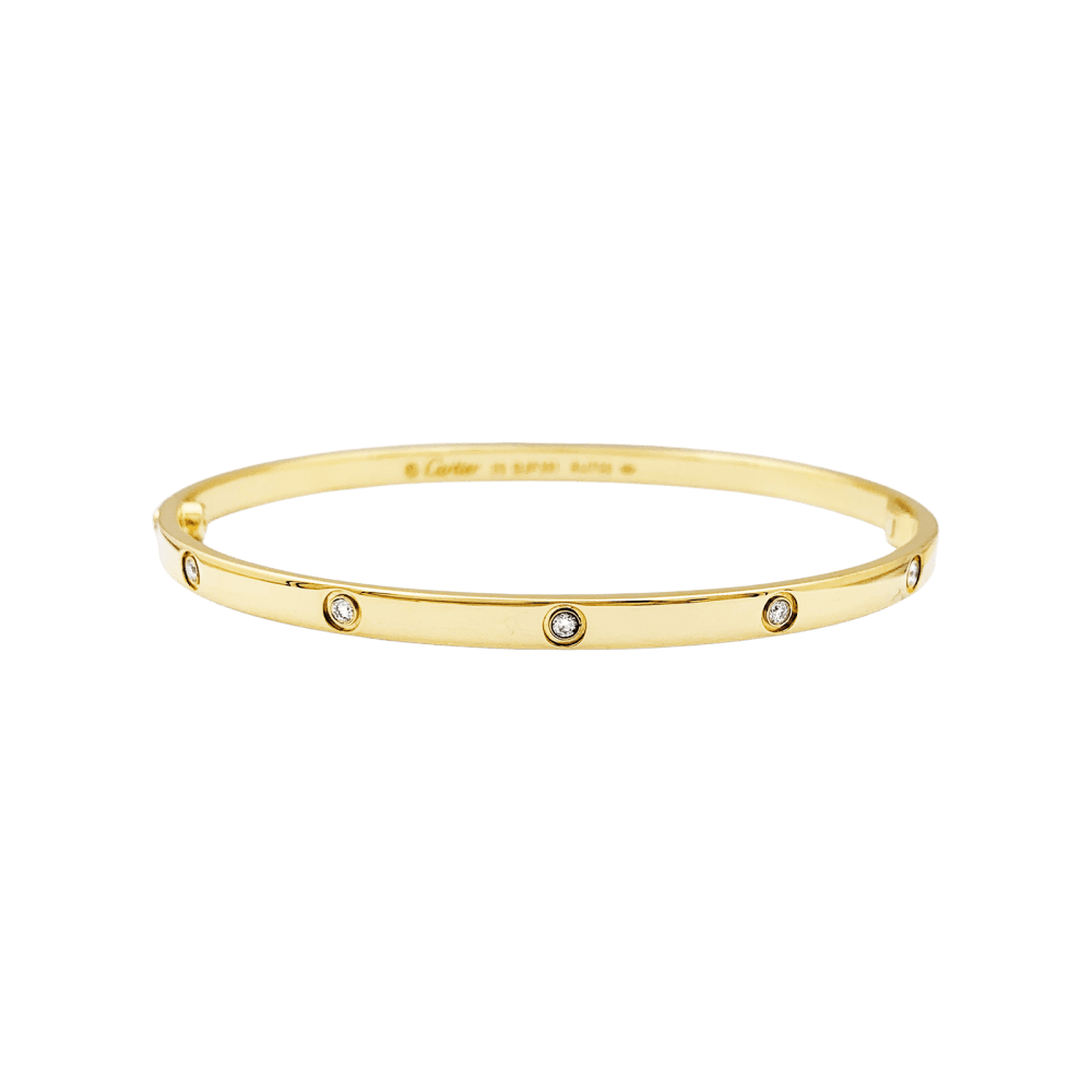 Bracelet CARTIER, "Love", yellow gold, diamonds.