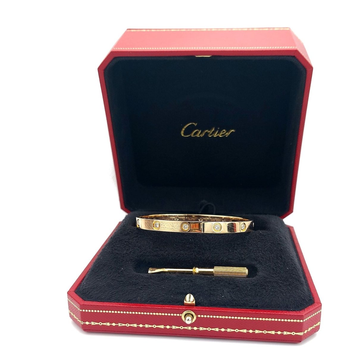 Bracelet Jonc CARTIER "Love" en or jaune et diamants - Castafiore