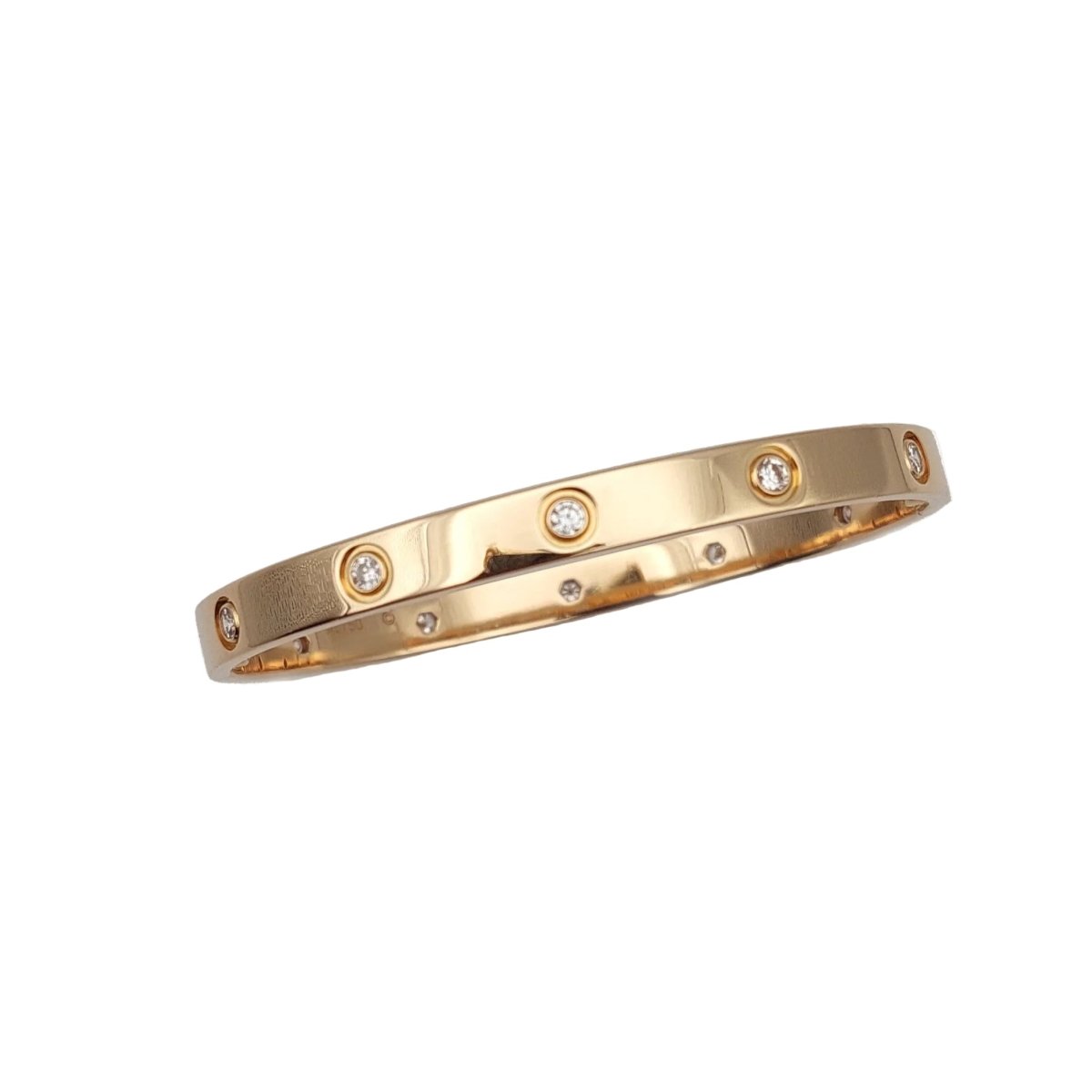 Bracelet Jonc CARTIER "Love" en or jaune et diamants - Castafiore