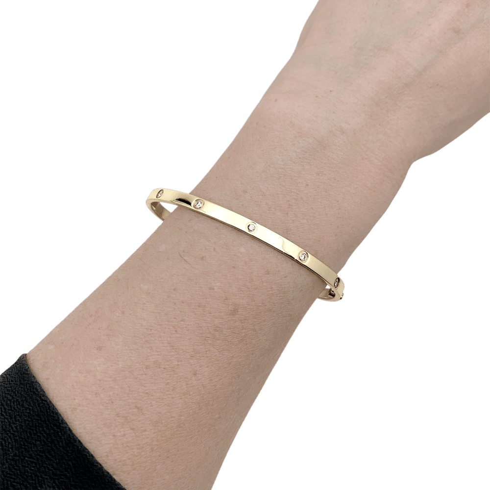 Bracelet CARTIER, "Love", yellow gold, diamonds.
