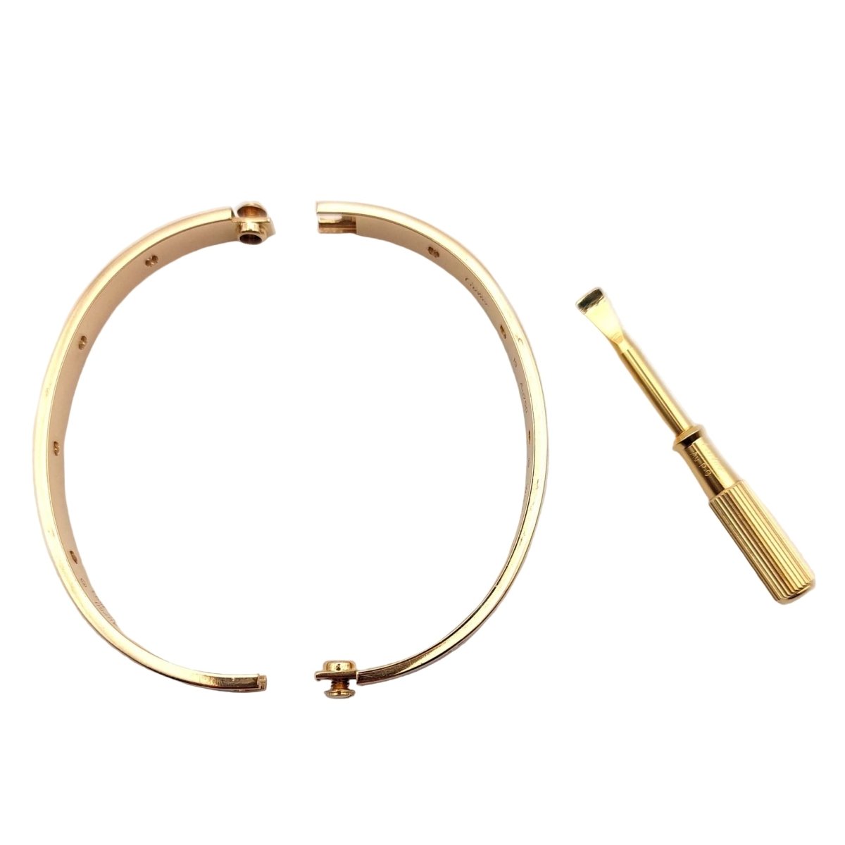 Bracelet Jonc CARTIER "Love" en or jaune et diamants - Castafiore