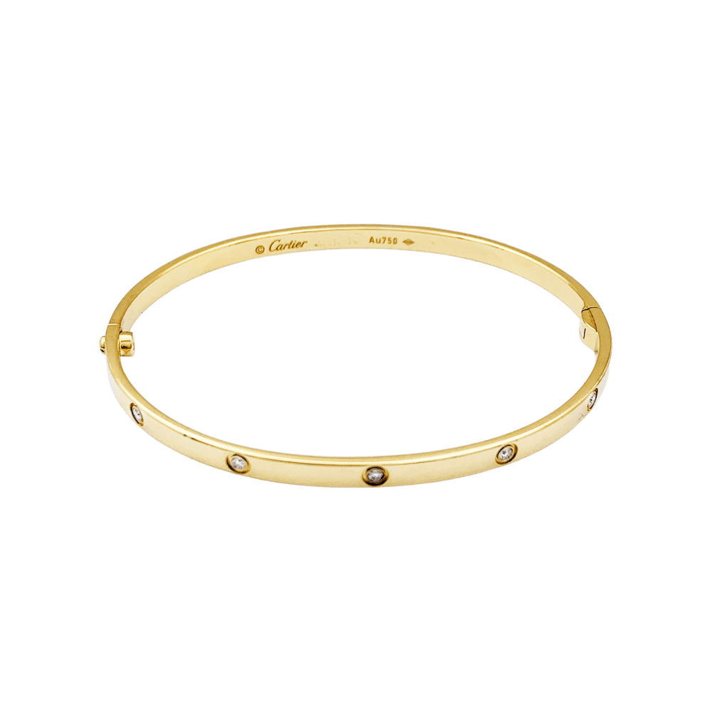 Bracelet CARTIER, "Love", yellow gold, diamonds.