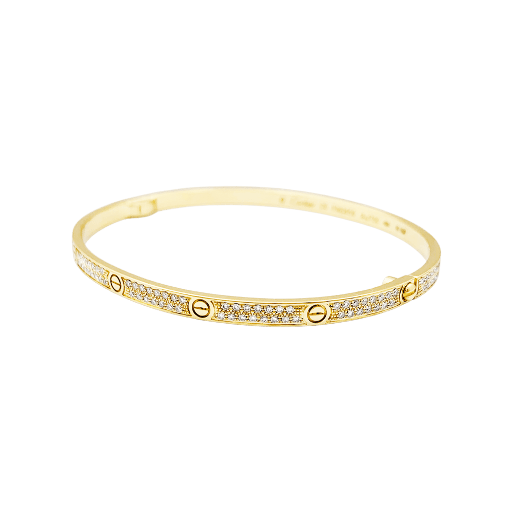 Bracelet CARTIER, "Love", yellow gold, diamonds.