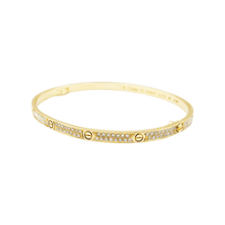 Bracelet CARTIER, "Love", yellow gold, diamonds.