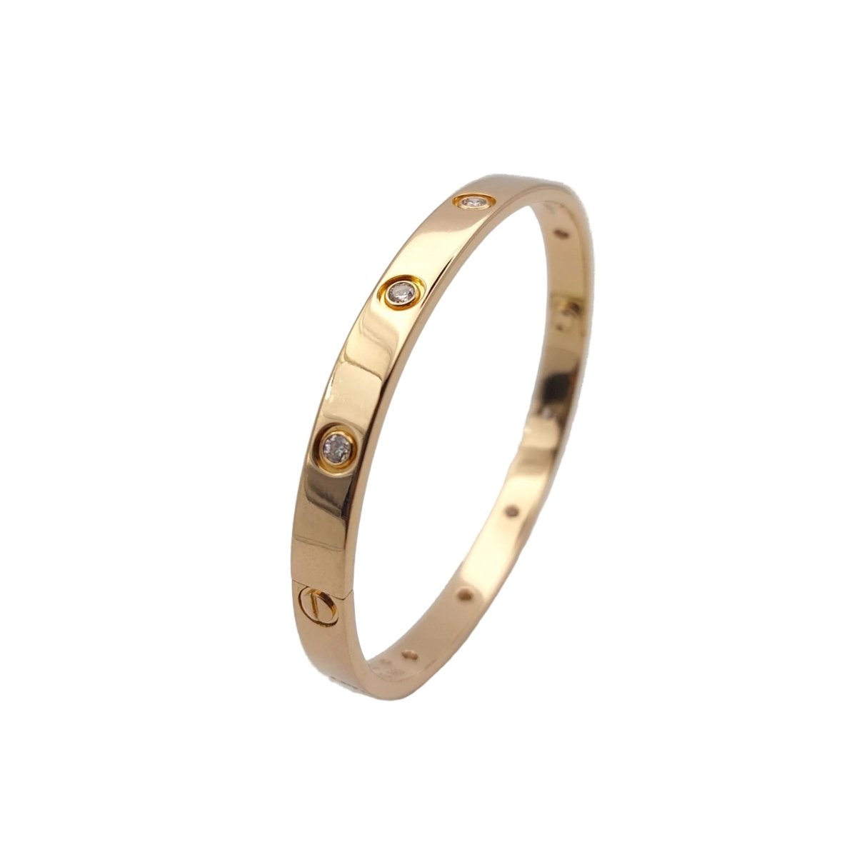 Bracelet Jonc CARTIER "Love" en or jaune et diamants - Castafiore