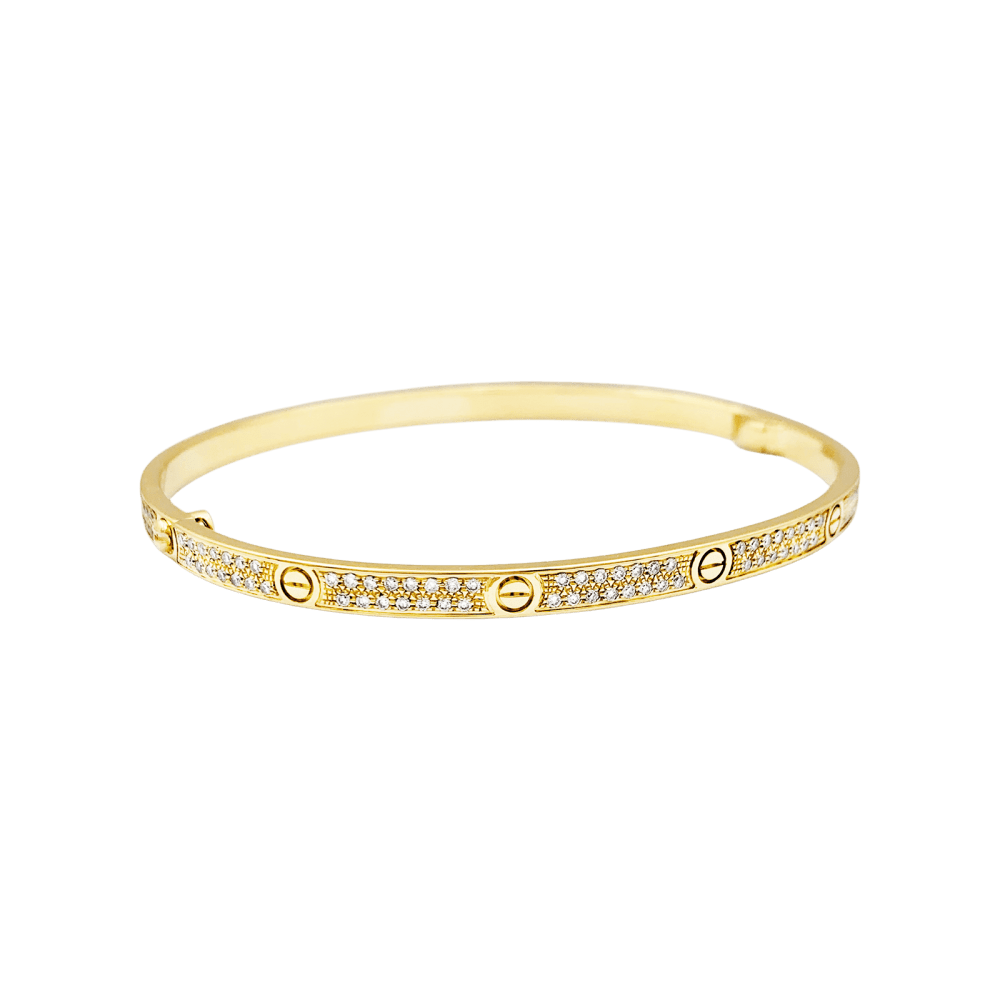 Bracelet CARTIER, "Love", yellow gold, diamonds.