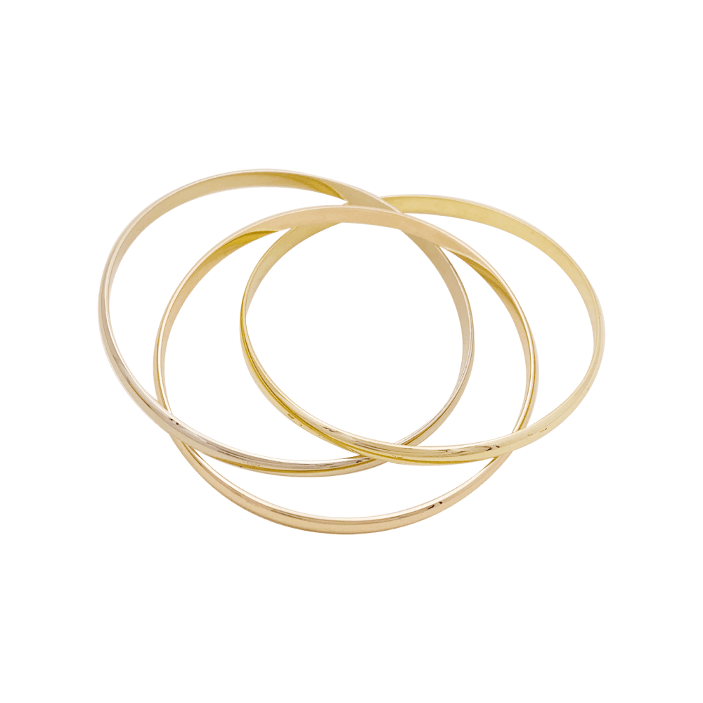 Bracelet Jonc CARTIER "Trinity Classique" en or jaune, or blanc et or rose - Castafiore